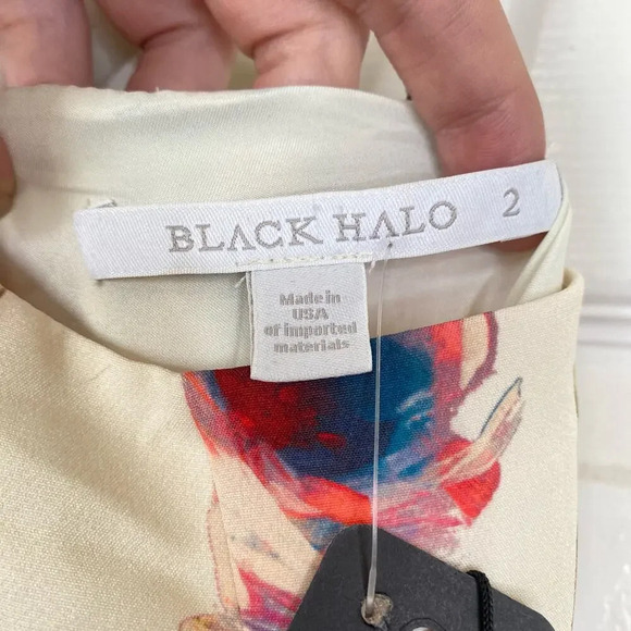NWT BLACK HALO Alexandria Sheath Dress Impasto Floral Size 2 Cocktail - Picture 6 of 9